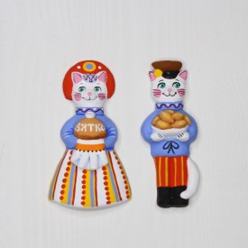 Pair of cats in Russian national